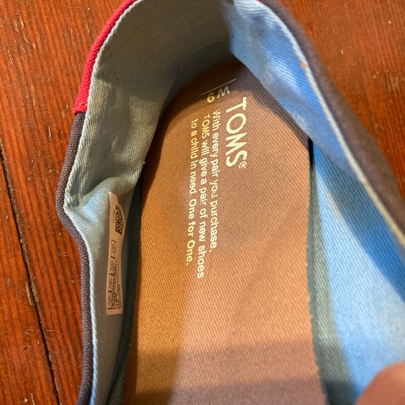 Toms Shoes Cloth Slip On Women’s 9 Colorful Barely Worn - Picture 4 of 5